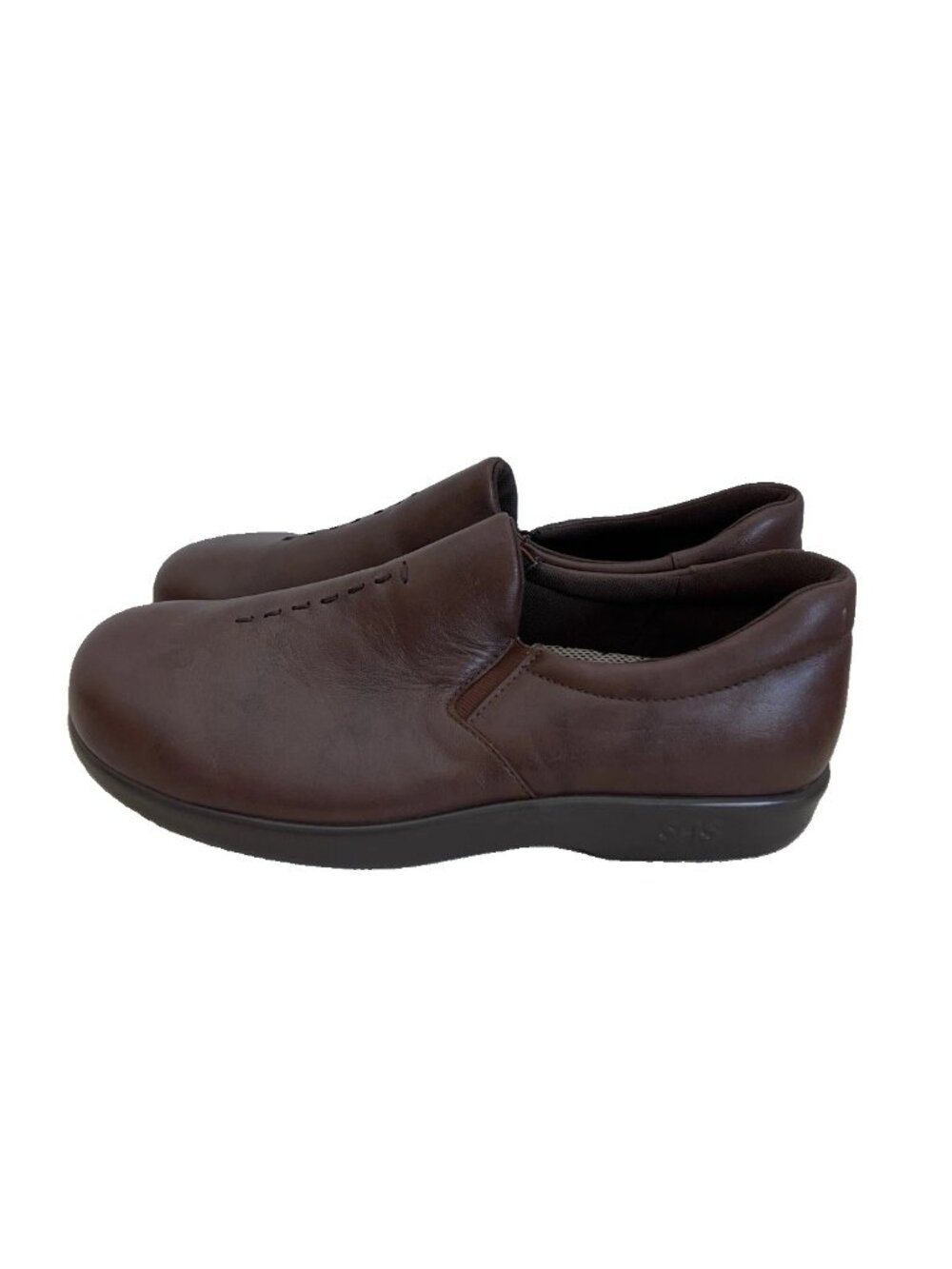 SAS San Antonio Shoes Viva Brown Leather Slip On Comfort Loafers Womens 8.5W